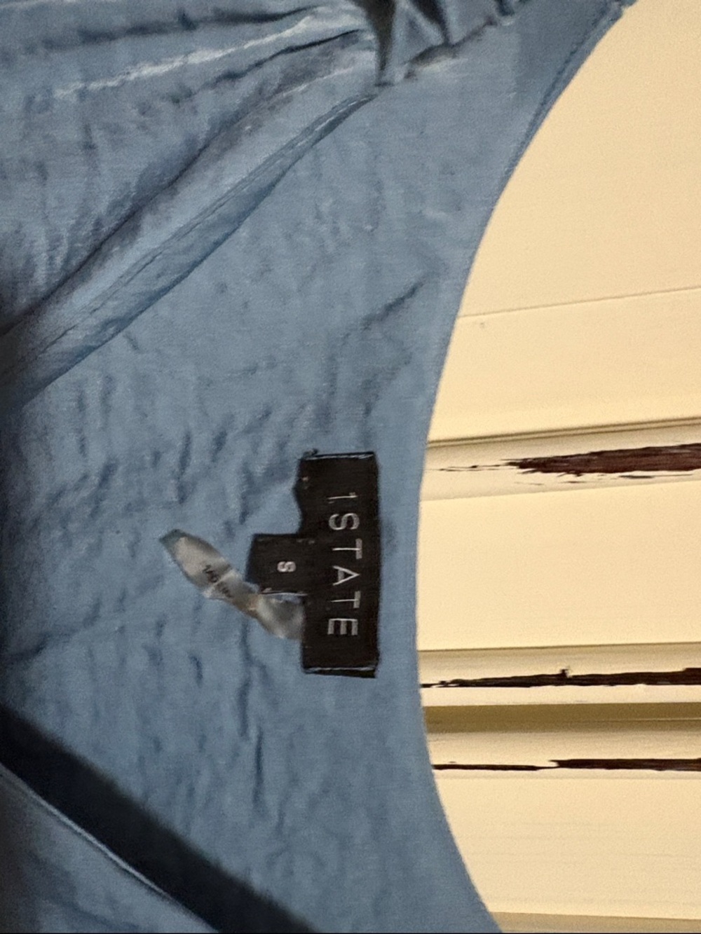 1. State Dusty Blue V-Neck Ruched Strap Camisole - Picture 3 of 4